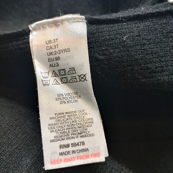 Girls Black Toddler Pleated Knit Skirt 3T School Uniform Style - Picture 5 of 6